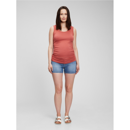 Gap Maternity Inset Panel 4 Denim Shorts