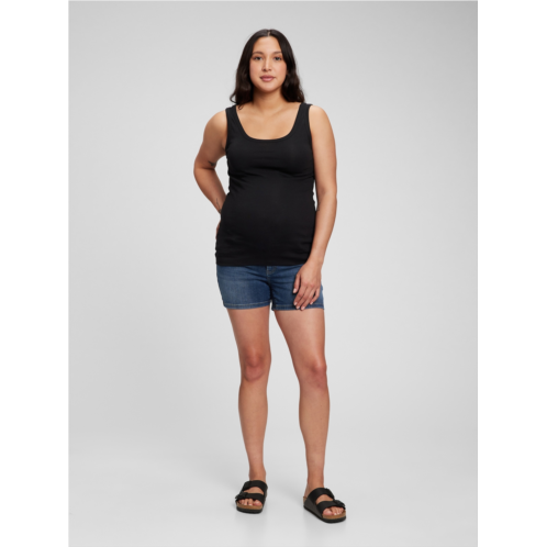 Gap 4 Maternity Inset Panel Denim Shorts