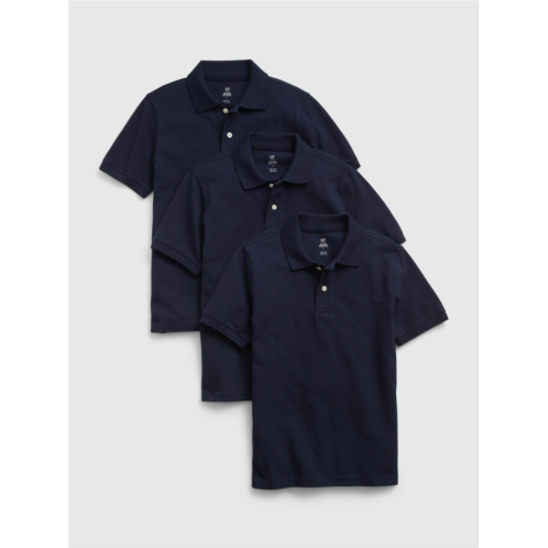 Gap Kids Organic Cotton Uniform Polo Shirt (3-Pack)