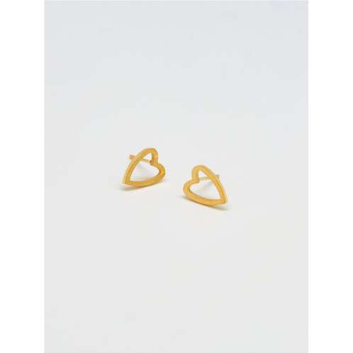 Gap Gold Heart Outline Stud Earrings