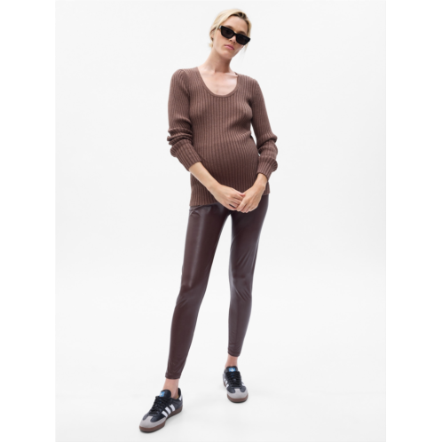 Gap Maternity Vegan Leather Leggings