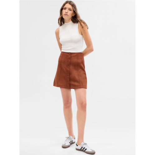 Gap Faux-Suede Mini Skirt