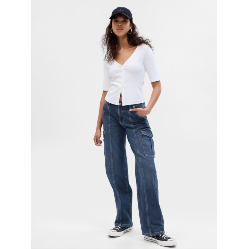 Gap Mid Rise 90s Loose Cargo Jeans