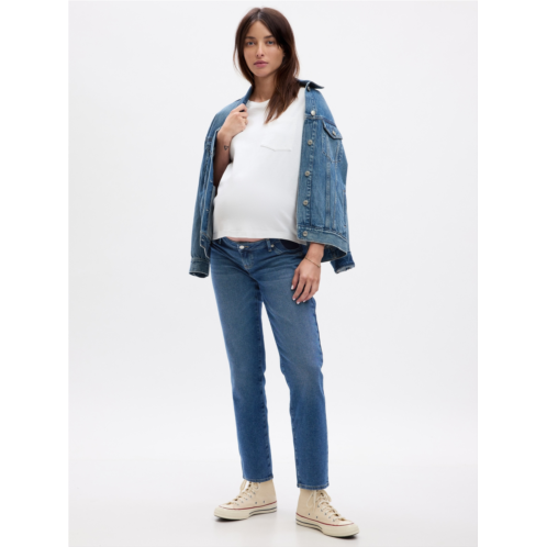 Gap Maternity Inset Panel Girlfriend Jeans