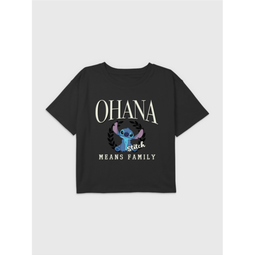 Gap Kids Lilo and Stitch Ohana Means Family Graphic Boxy Crop Tee