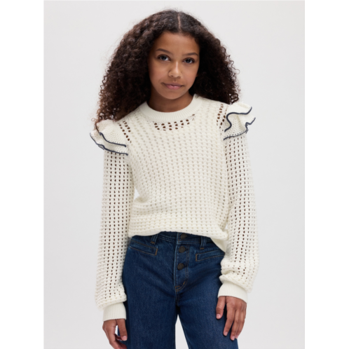 Gap Kids Ruffle Crochet Sweater
