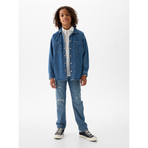 Gap Kids Rip & Repair Original Straight Jeans