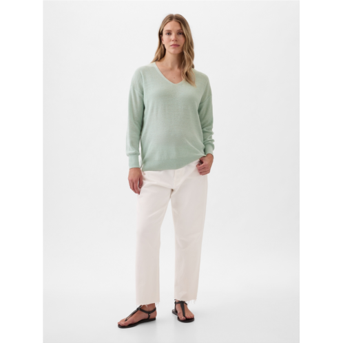 Gap Maternity Linen-Blend Sweater