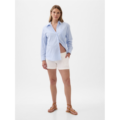 Gap Maternity Linen-Cotton Shorts