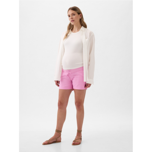 Gap Maternity Linen-Cotton Shorts