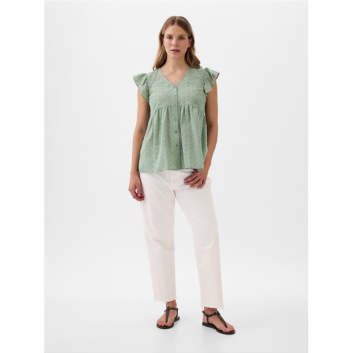 Gap Maternity Eyelet Shirt