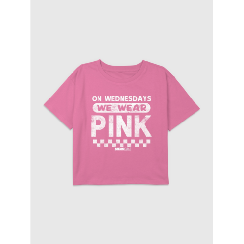 Gap Kids Mean Girls On Wednesdays We Wear Pink Graphic Boxy Crop Tee