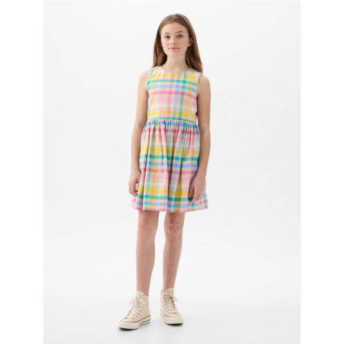 Gap Kids Linen-Cotton Cutout Dress