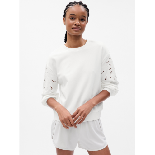 Gap Vintage Soft Eyelet Sleeve Sweatshirt