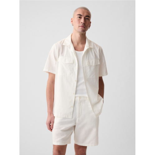 Gap Linen-Cotton Utility Shirt