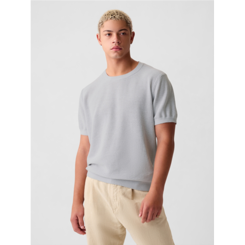 Gap Linen-Blend Textured Sweater Shirt
