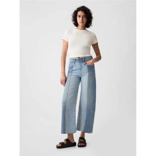Gap High Rise Stride Wide-Leg Ankle Jeans