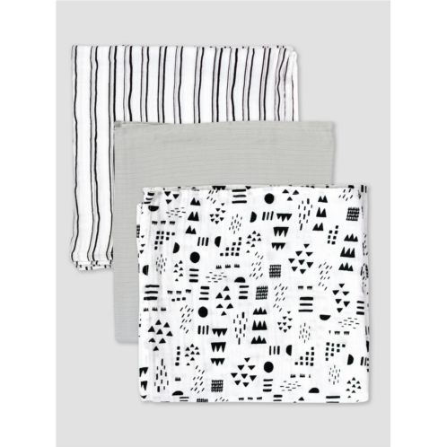 Gap Honest Baby Clothing Three Pack Organic Cotton Swaddle Blankets