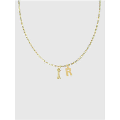 Gap HART Dog Bone Initial Necklace