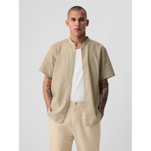 Gap Linen-Cotton Collarless Shirt