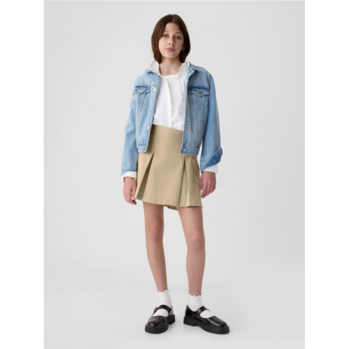 Gap Kids Uniform Pleated Khaki Skirt