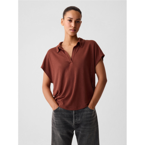Gap Linen-Blend Polo Shirt