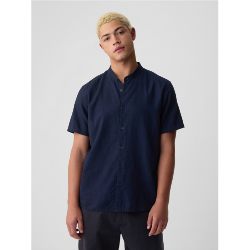 Gap Linen-Cotton Collarless Shirt