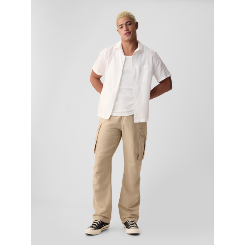 Gap Linen-Cotton Cargo Pants