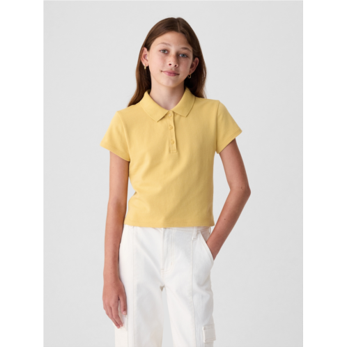 Gap Kids Pique Cropped Polo Shirt