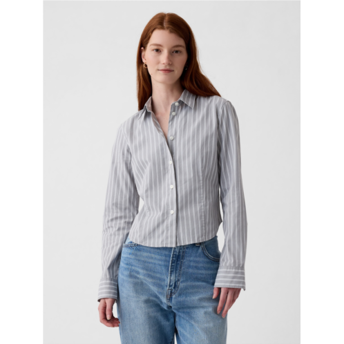 Gap Organic Cotton Fitted Cropped Shirt
