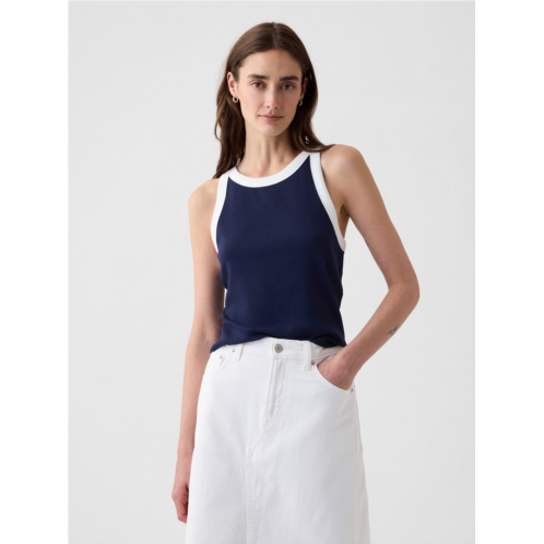 Gap Modern Rib Cropped Halter Top