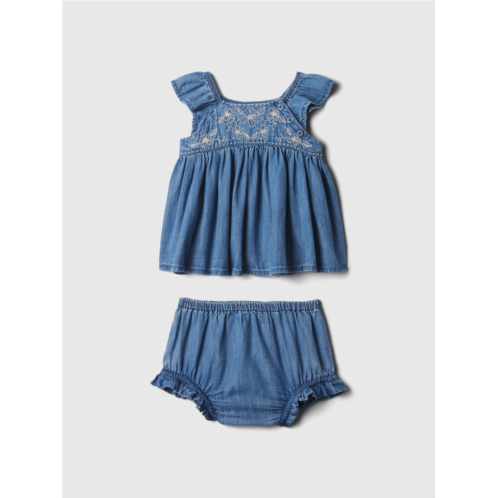Gap Baby Embroidered Denim Outfit Set