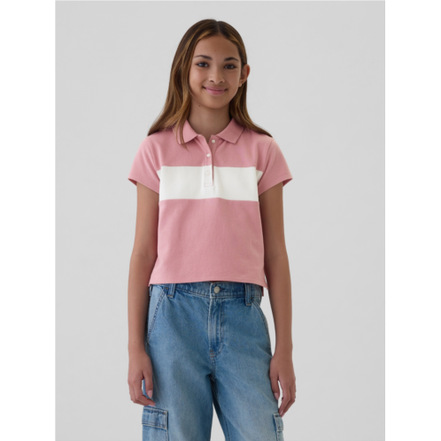 Gap Kids Pique Cropped Polo Shirt