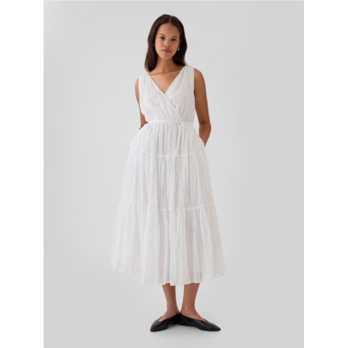 Gap Pleated Tiered Maxi Dress