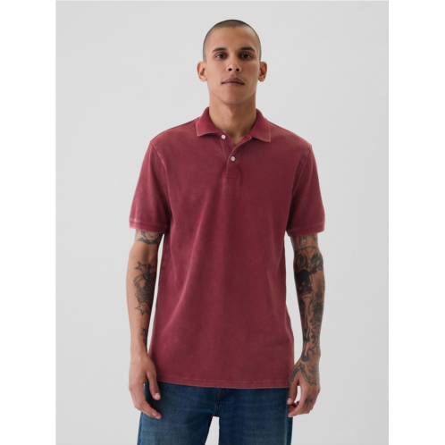 Gap Washed Pique Polo Shirt