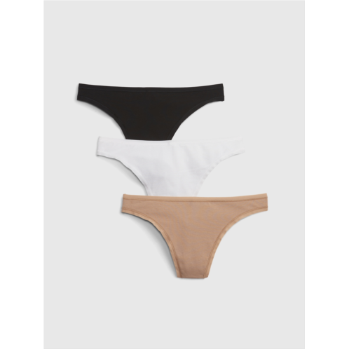 Gap Organic Stretch Cotton Thong (3-Pack)