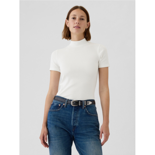 Gap Modern Rib Mockneck T-Shirt