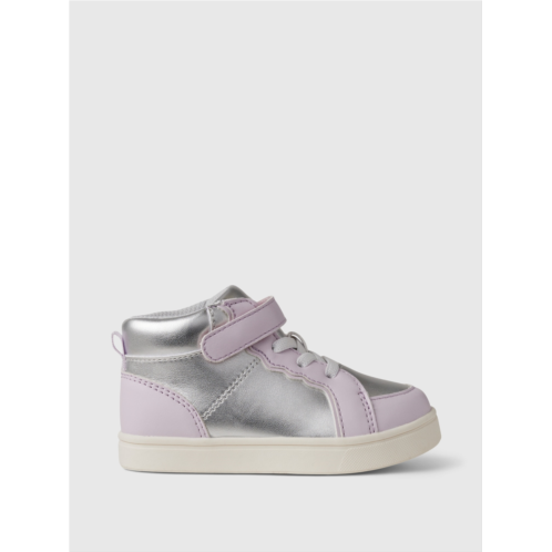 babyGap Metallic High-Top Sneakers