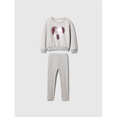 babyGap Vintage Soft Logo Sweatshirt Set