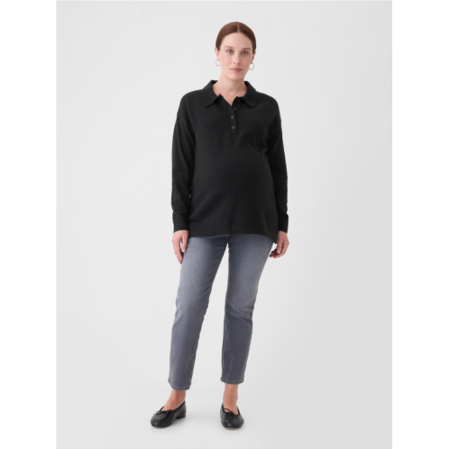 Gap Maternity CashSoft Henley Sweater Polo