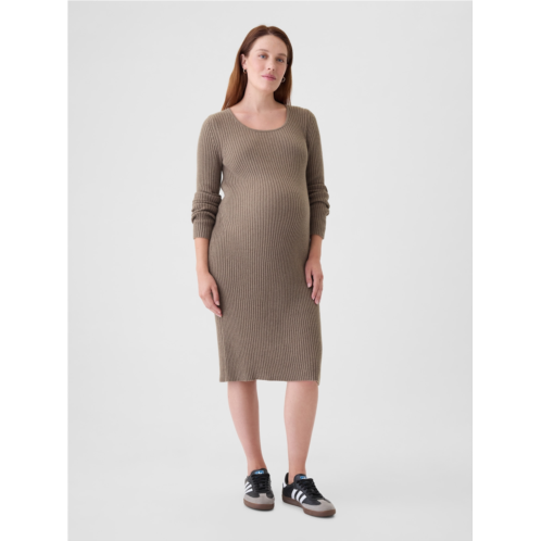 Gap Maternity CashSoft Rib Midi Sweater Dress