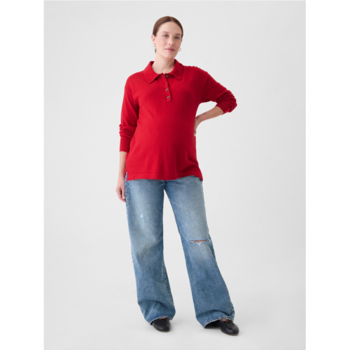 Gap Maternity CashSoft Polo Sweater