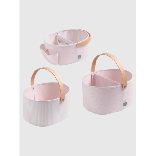 babyGap 3 Pack Nested Fabric Storage Bins with Handles