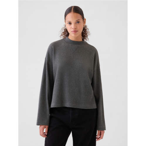 Gap Oversized Mockneck Waffle T-Shirt