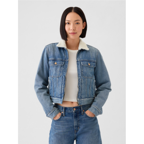 Gap Sherpa-Lined Denim Jacket