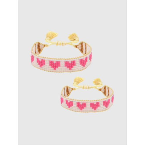 Gap HART Mini and Me Pink Hearts Bracelet Set