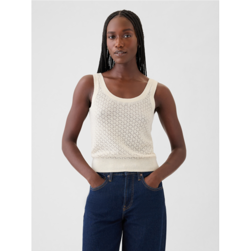 Gap Cropped Pointelle Sweater Tank