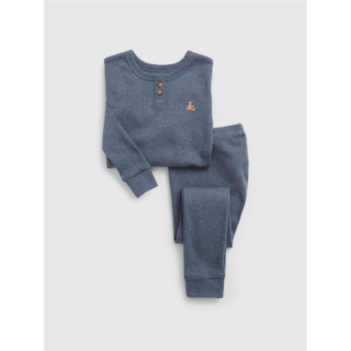 babyGap Organic Cotton Heather Henley PJ Set