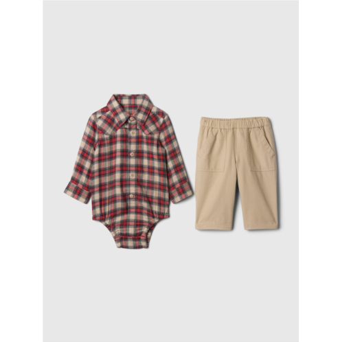 Gap Baby Flannel Outfit Set