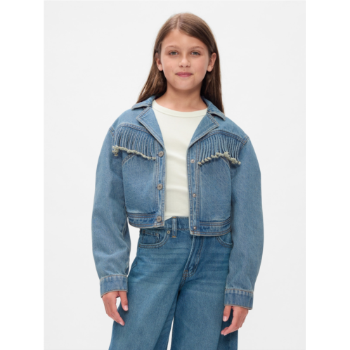 Gap Kids Fringe Western Denim Jacket